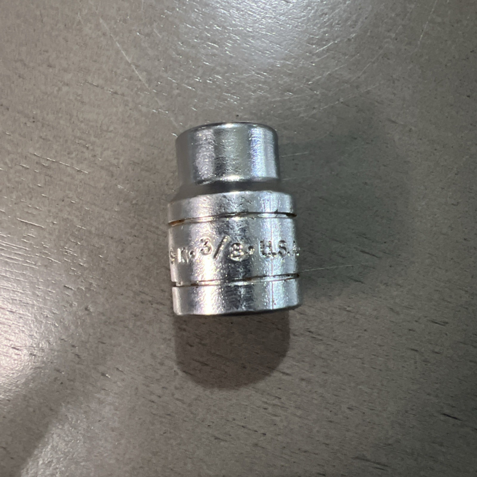 Vintage S-K Tools No.45112 3/8″ Chrome Shallow Socket 6pt 3/8″ Drive Made in USA