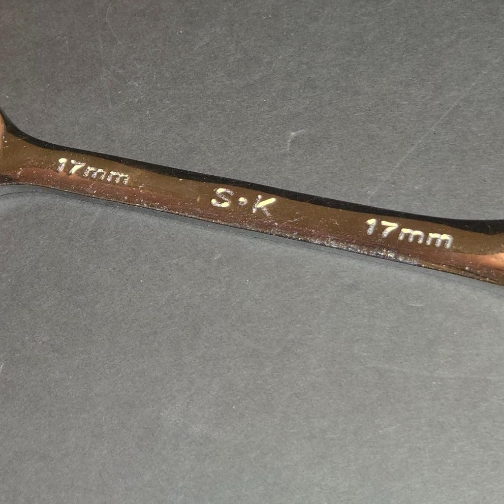QUALITY S-K SK #88317 17MM METRIC COMBINATION POLISHED 12 POINT WRENCH