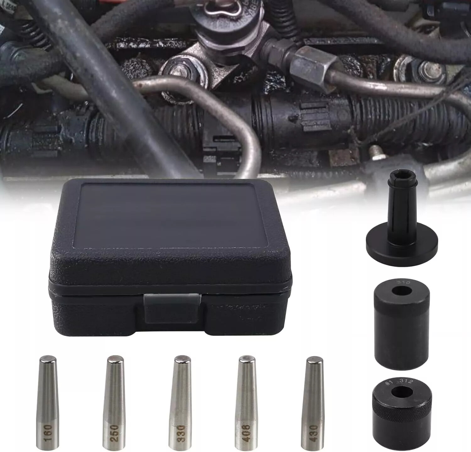 8Pcs 34720 Injector Seal Installer Kit Fits for Many Ford, GM and Subaru Engines