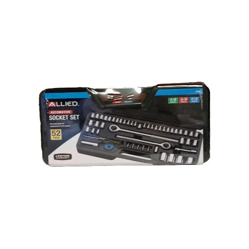 Automotive Socket Set 52pc with Carrying Case New 1/4 3/8 1/2 Drives