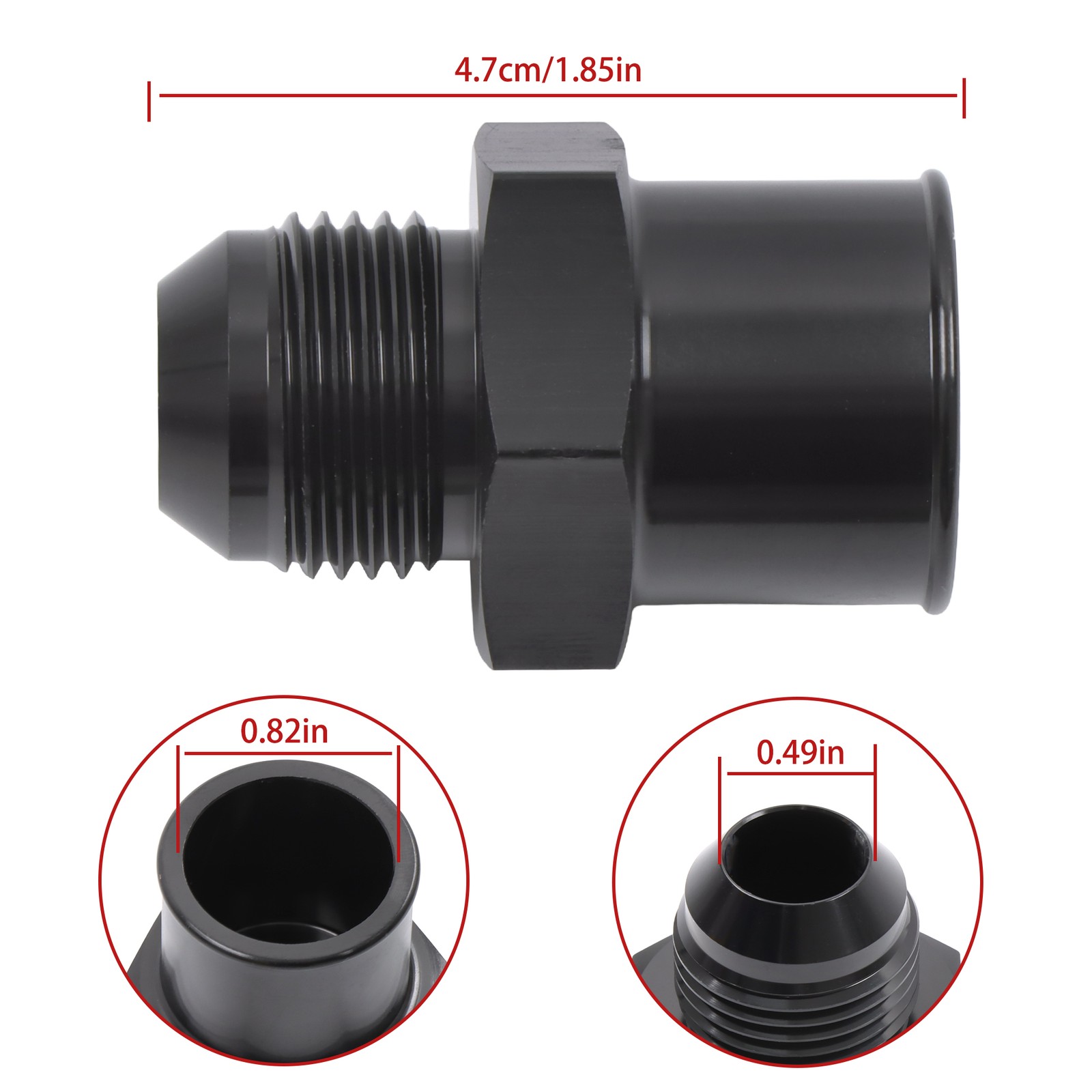 New SBC 10AN Valve Cover Adapter Fittings (1 Pair ) for Push-In Grommet 34-00031