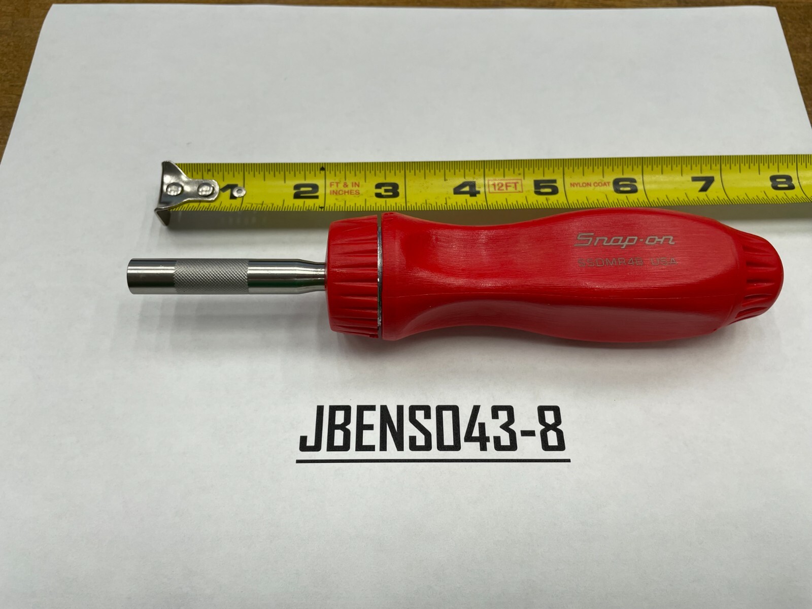 Snap-on Tools USA NEW RED Hard Grip Stubby Shaft Ratcheting Screwdriver