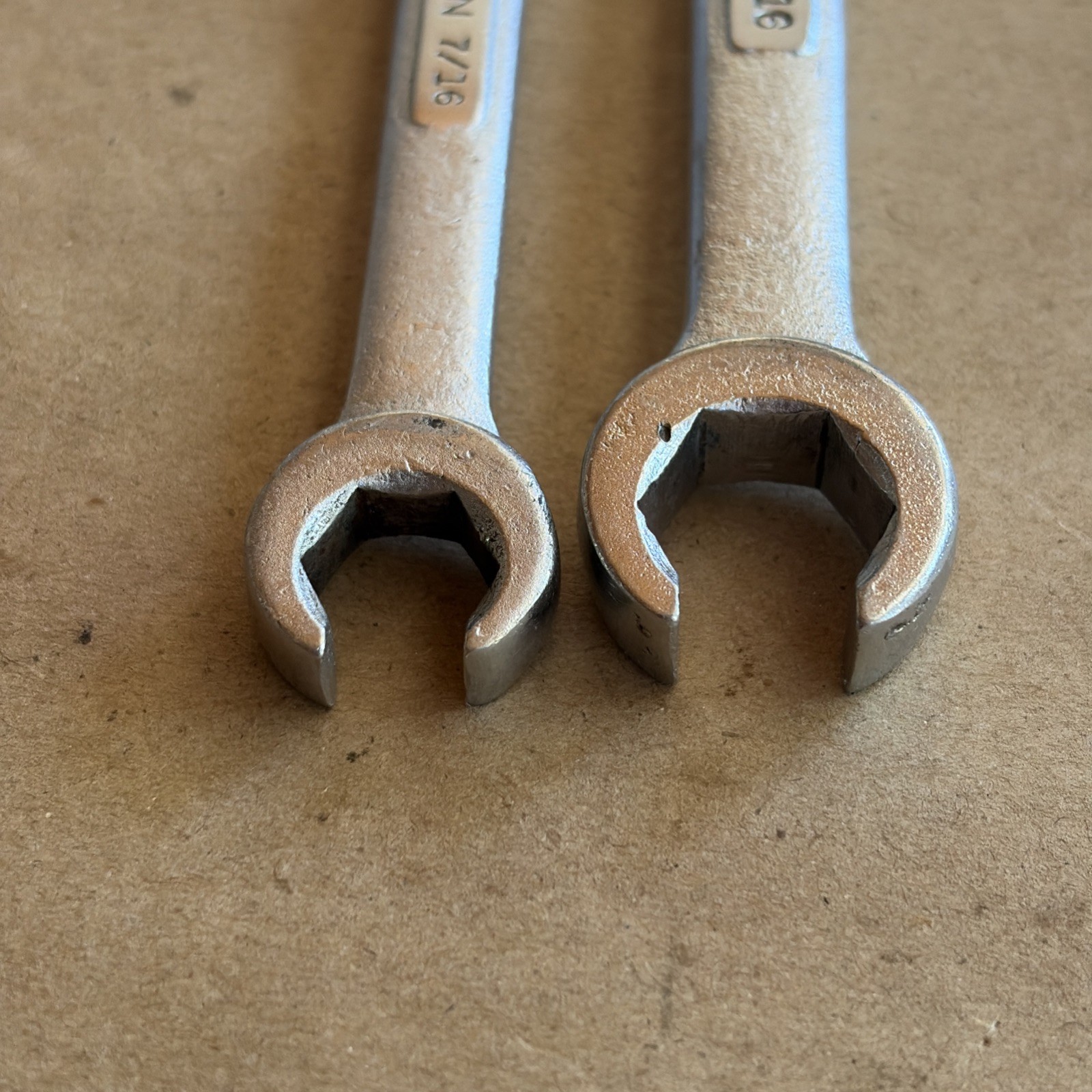 2 Vtg. Craftsman -V- Double End Flare Nut Line Wrench 3/8″ x 7/16″ 1/2″ x 9/16″