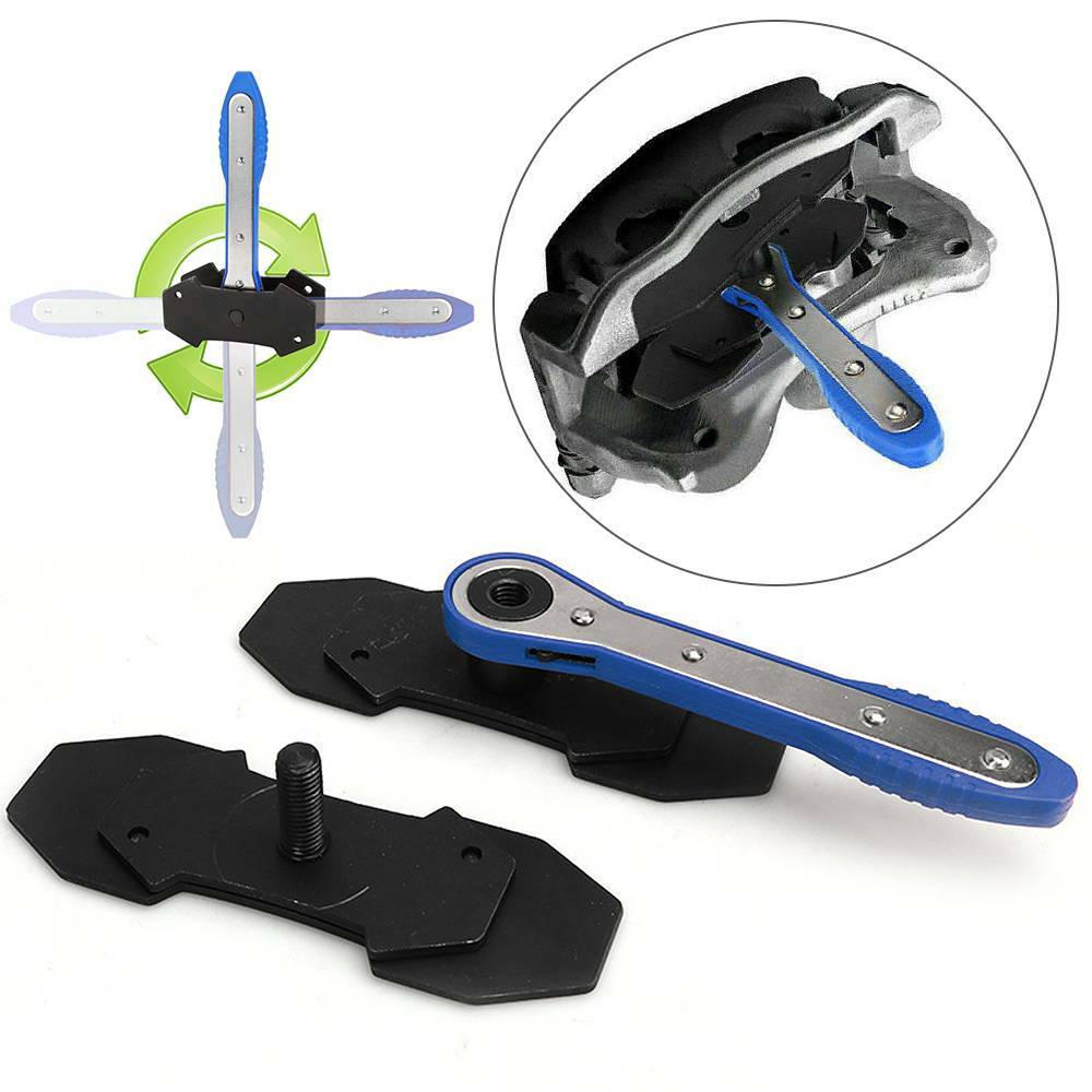 Car Ratchet Brake Piston Spreader Wrench Caliper Pad Install Tool Press Ratchet