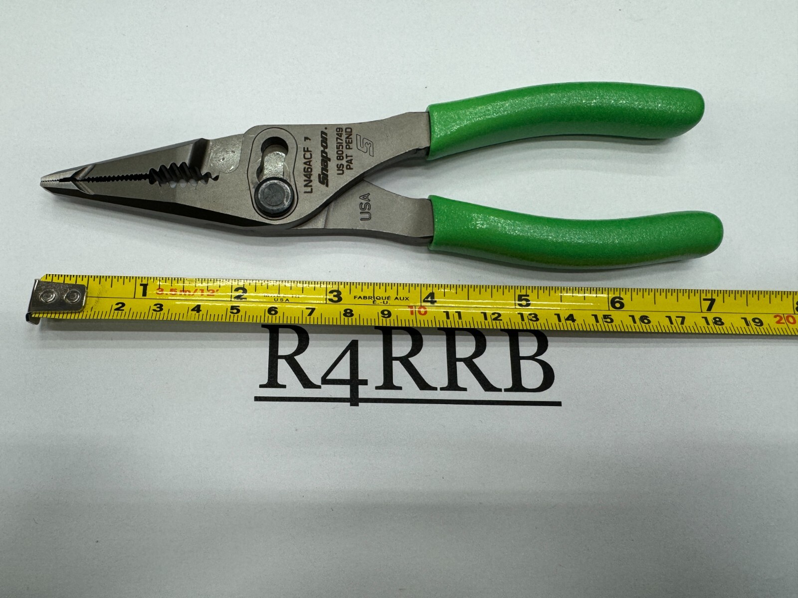 Snap-on Tools USA NEW STYLE GREEN 7″ Long Nose Slip Joint COMBO Pliers LN46ACFG
