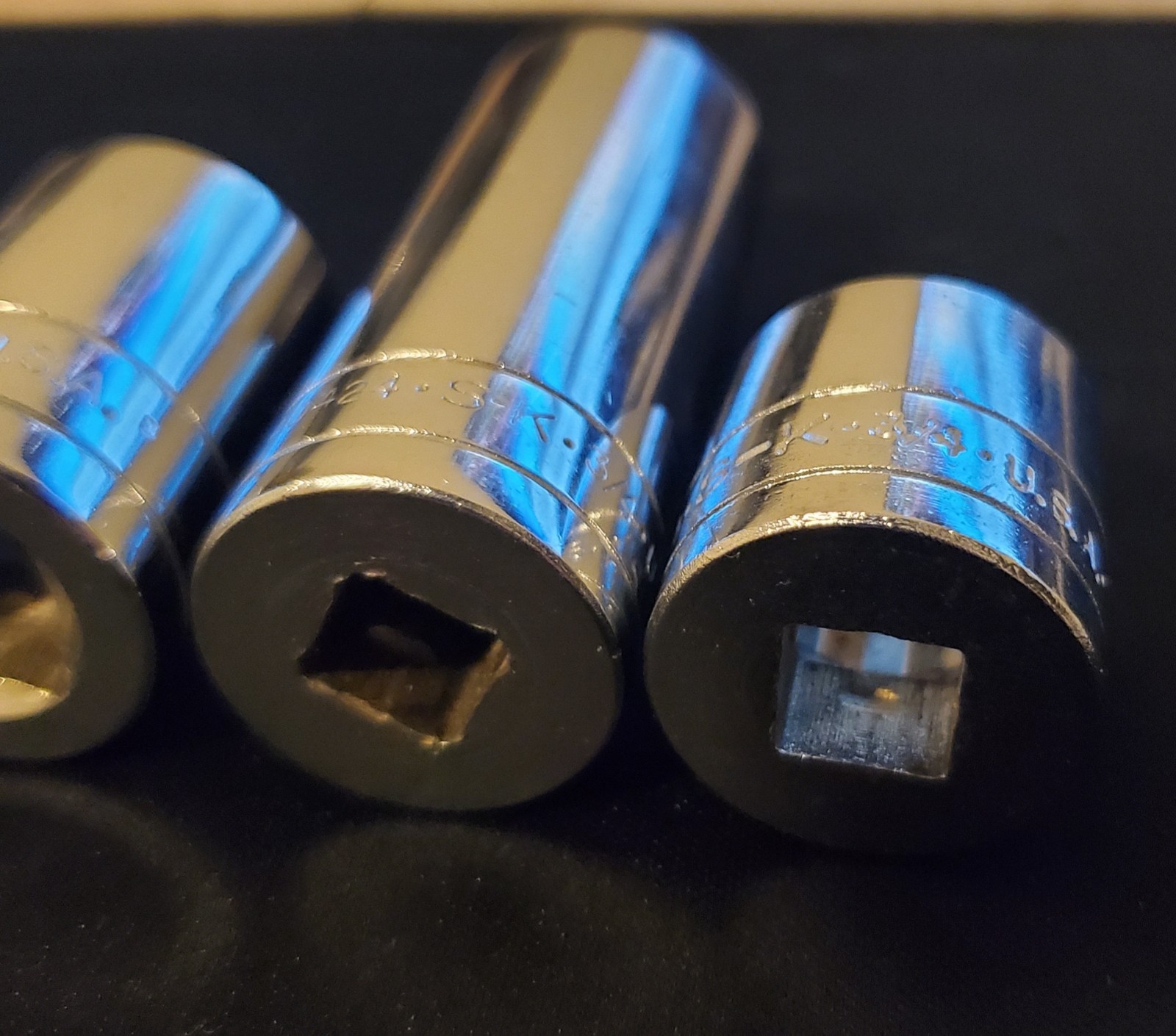 S K Tools 3/4″ Sockets 1/2″ & 3/8″ Drive Lot of 4