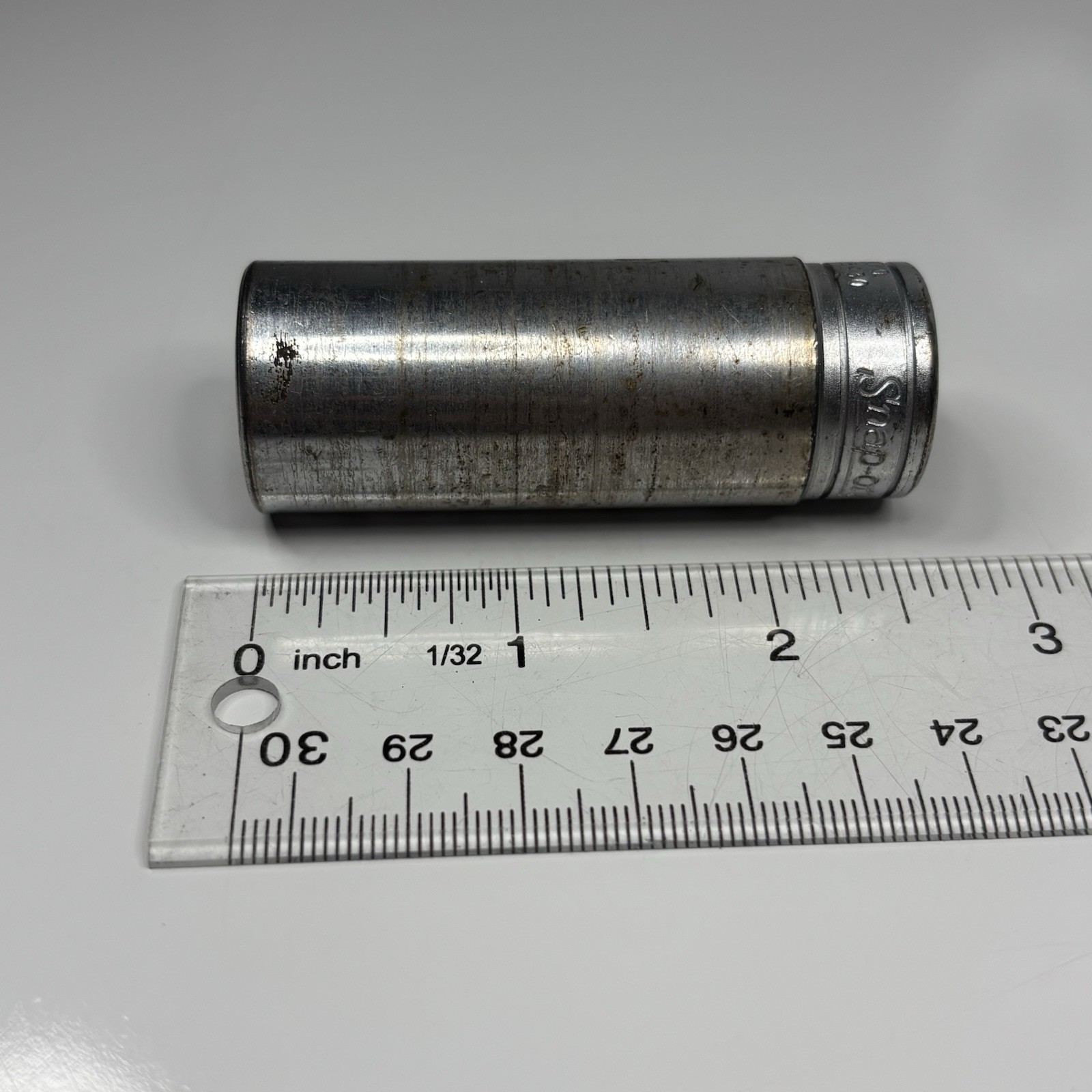 Snap On Tools SFS241 3/8 Dr 6Pt SAE 3/4 Flank Dr Deep Chrome Socket USA VTG