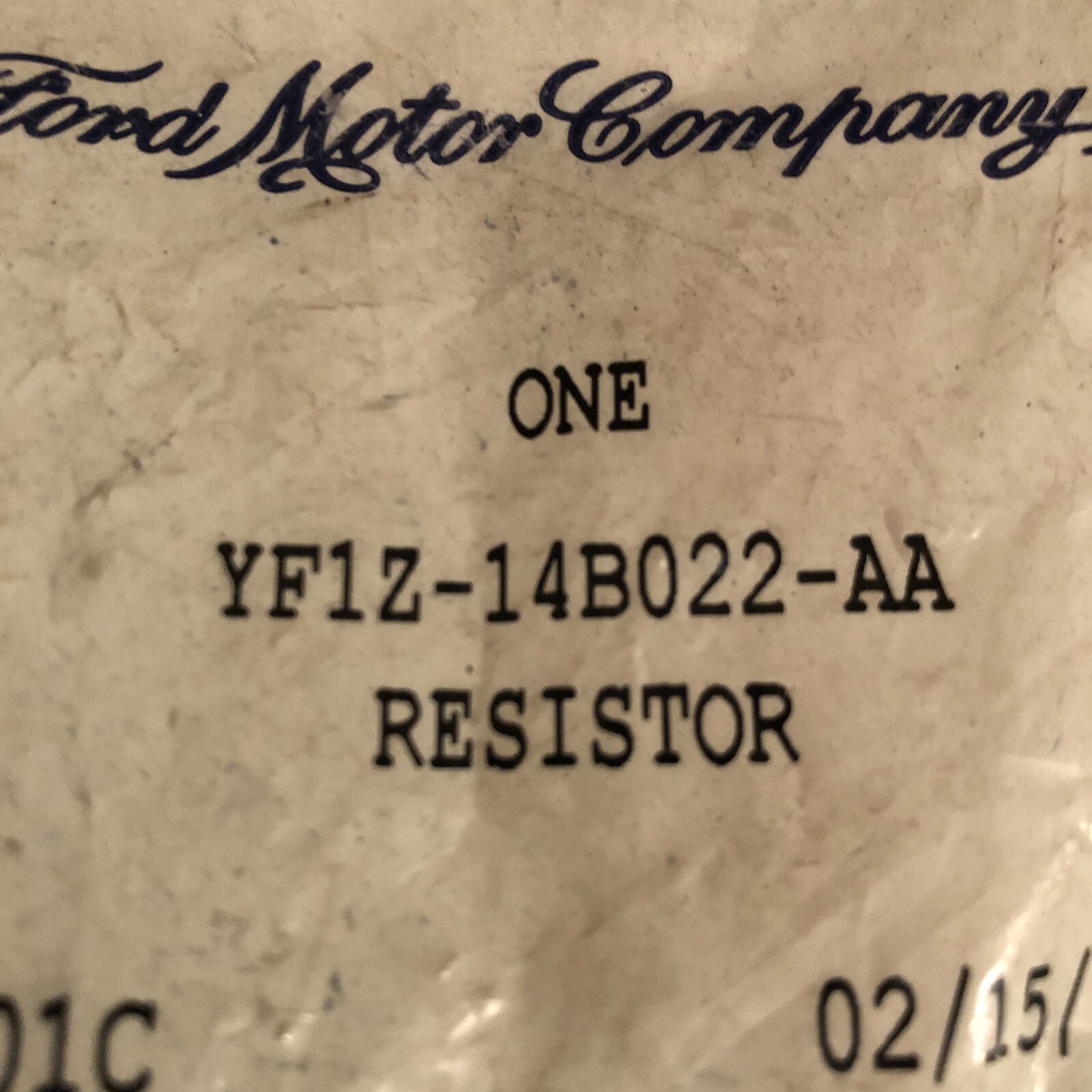 FORD Genuine OEM YF1Z-14B022-AA SRS Side Bag Light Eliminator Resistor Connector