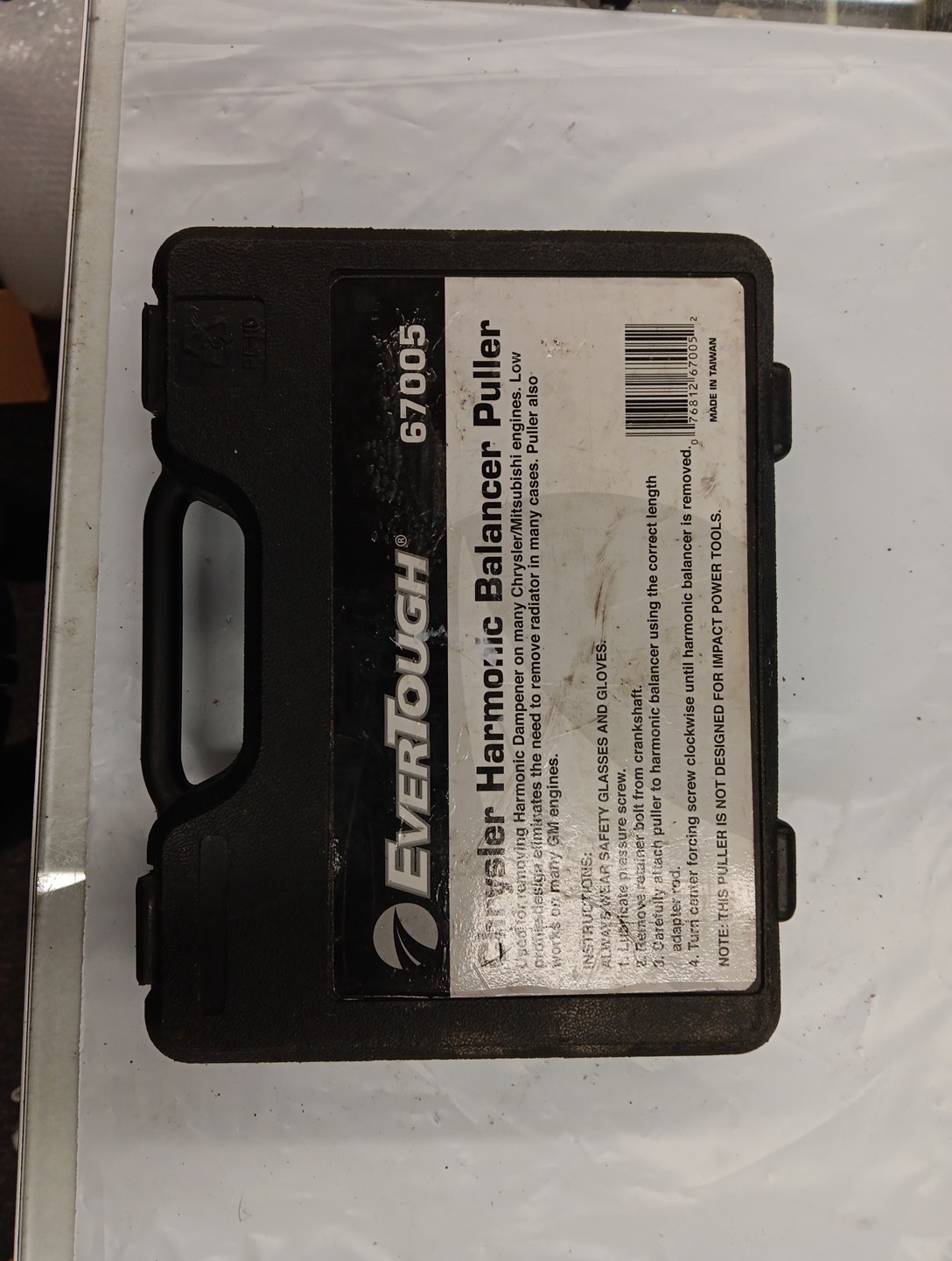 Evertough Tools 67005 Chrysler Harmonic Puller Used In Case Good Condition
