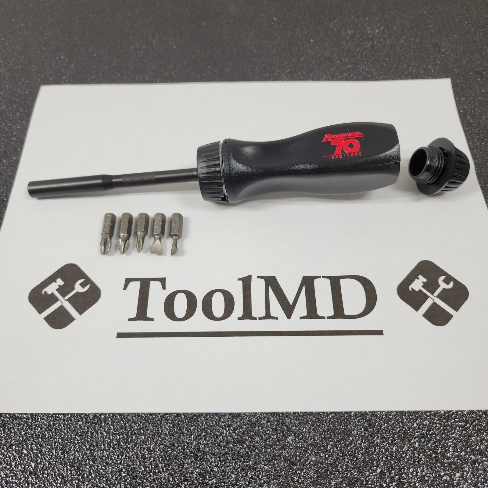 Snap-on Tools USA NOS BLACK 70TH ANNIVERSARY Ratcheting Screwdriver SSDMR4A