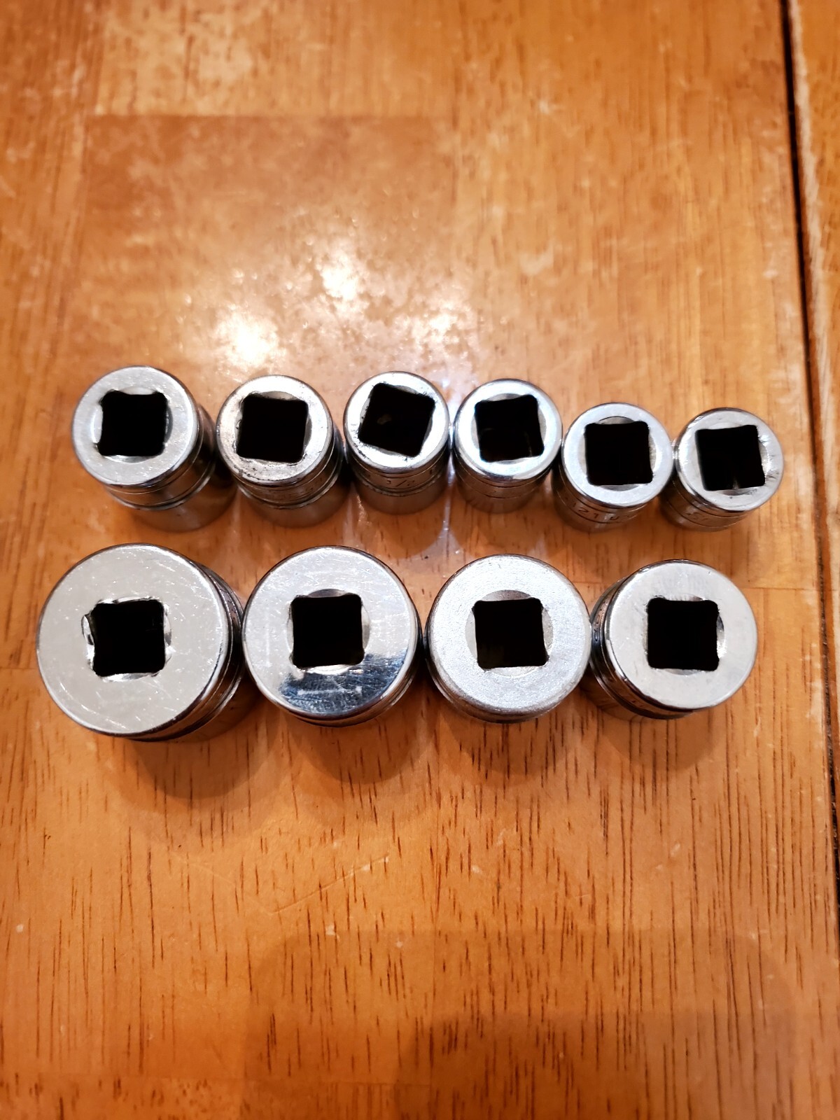 Snap On 3/8 Drive 5/16-7/8 6PT Shallow Sockets Lot Of 10
