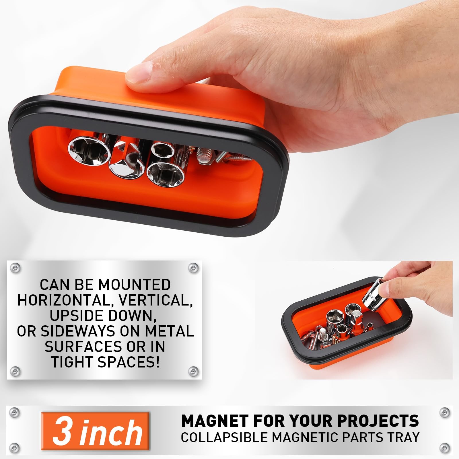 HORUSDY 4 – PIECE Magnetic 4 – Pickup Tools Kit, Black-Red