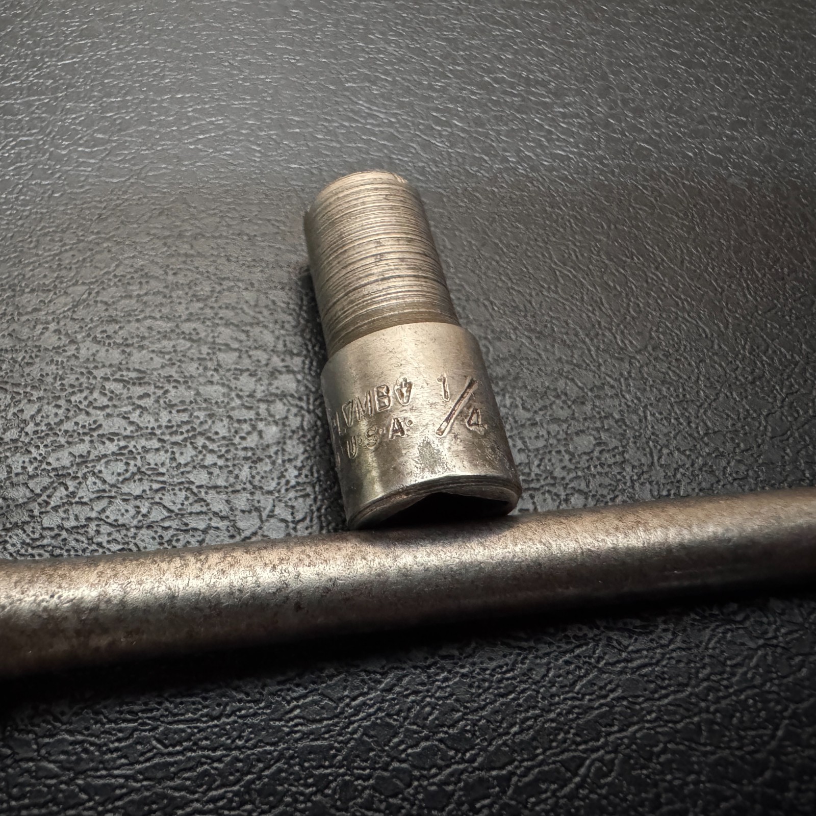 PLOMB PLVMB 1/4 Drive 3″ Socket Extension 4760 & 6PT 1/4″ Socket 4708 USA 1940s