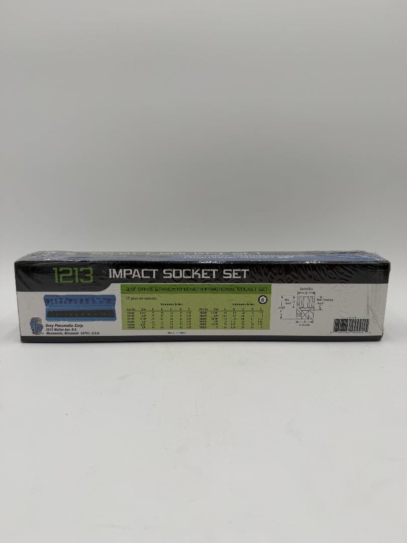 Grey Pneumatic 1213MSD 13 Piece 3/8 Inch Standard Socket Set