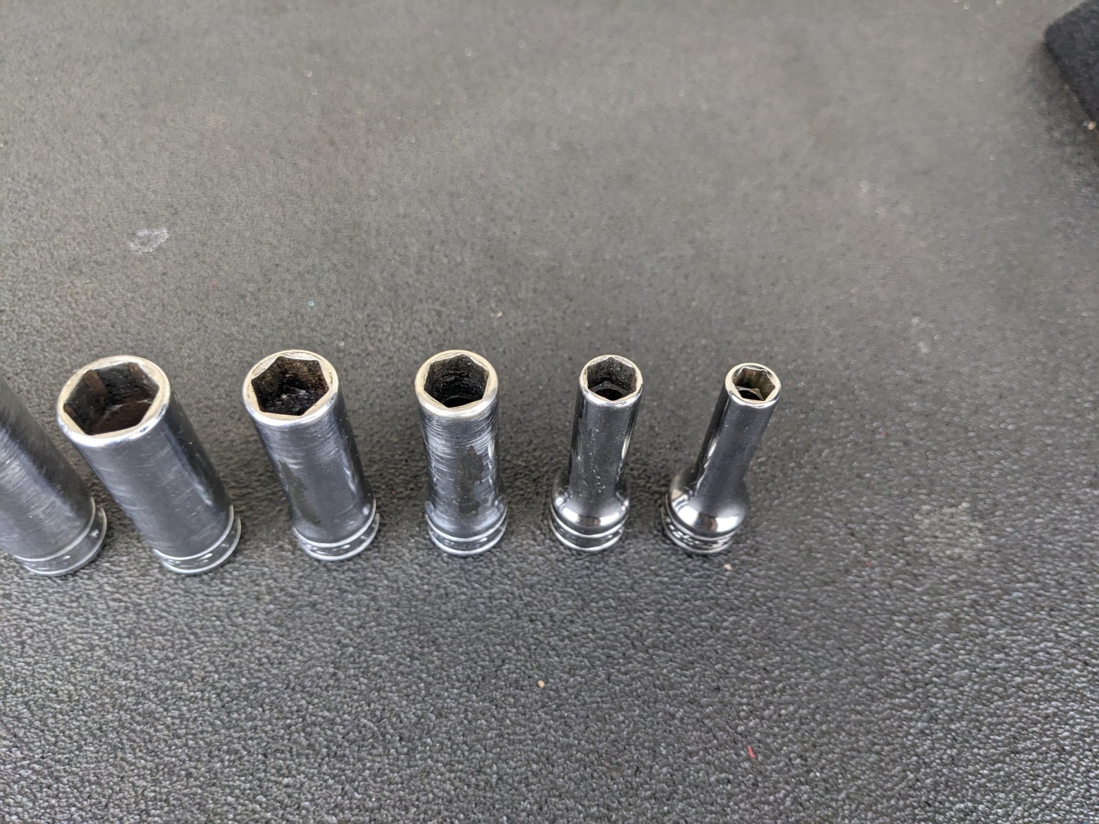 #bo727 Snap-on 211SFSY 1/4″ 7/8″ SAE 11-Piece 3/8″ Drive 6-Point Deep Socket Set