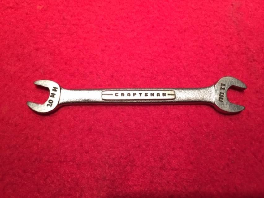 Craftsman 11mm x 10mm Open End Wrench Vintage -V- USA