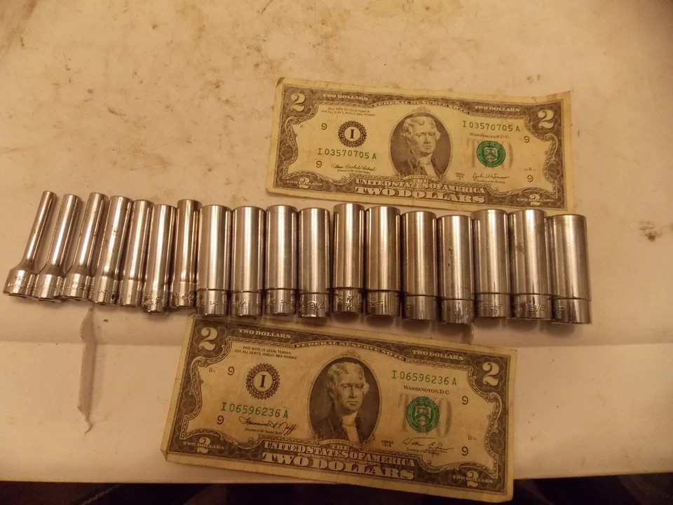 Snap-On Deep Socket 6pt 1/4″ Dr 3/16 to 9/16″ SAE sold as singles FREE ShipAftr1