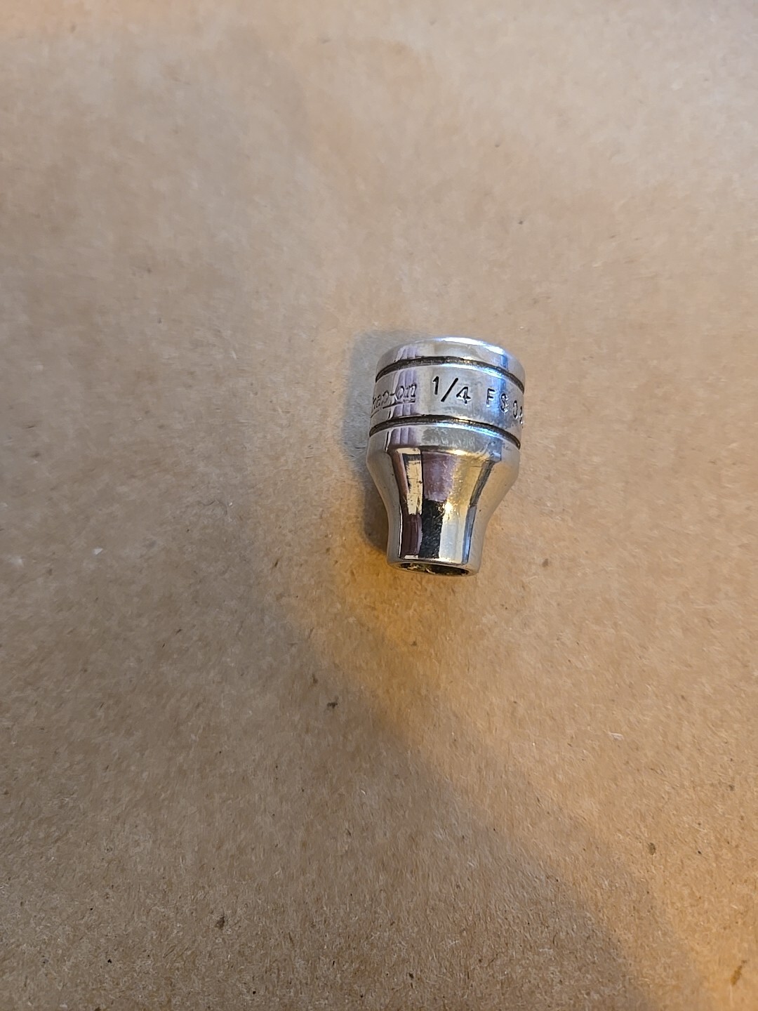 Snap On 3/8″ Drive 1/4″ 6PT SAE Shallow Chrome Socket USA FS081