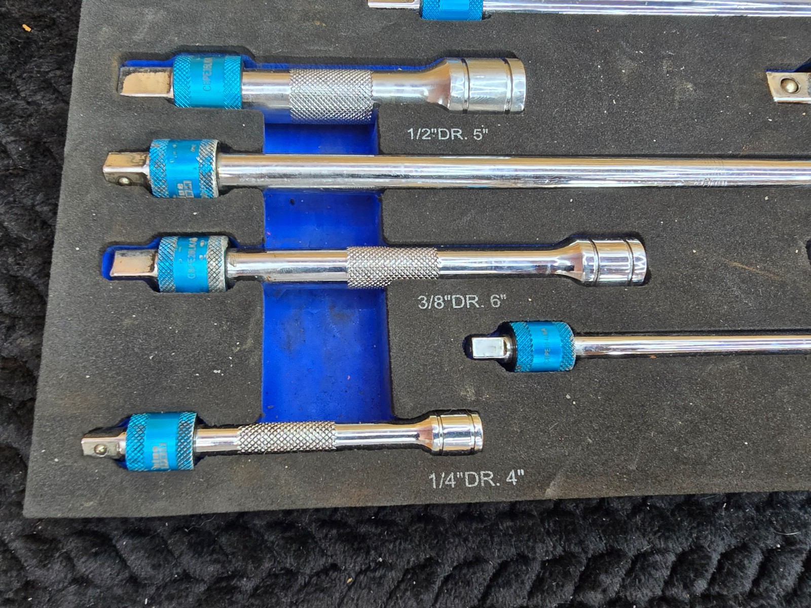 Cornwell Blue Power Locking Extension Set CBPE9LKST 9 Piece 1/4 ,3/8, 1/2