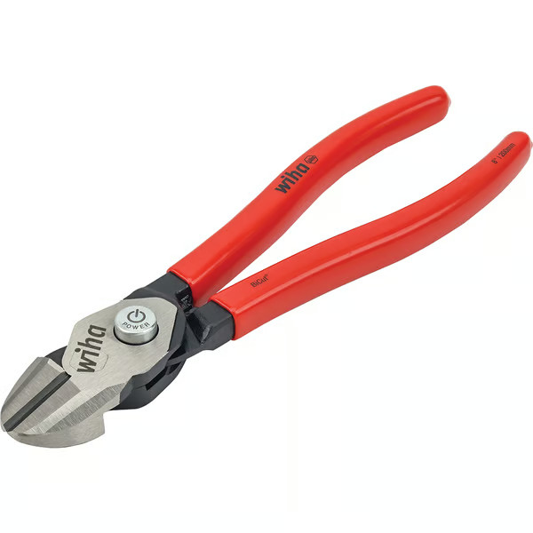 Wiha Tools 32636 8″ Push Button BiCut Compound Diagonal Cutter Pliers, Germany