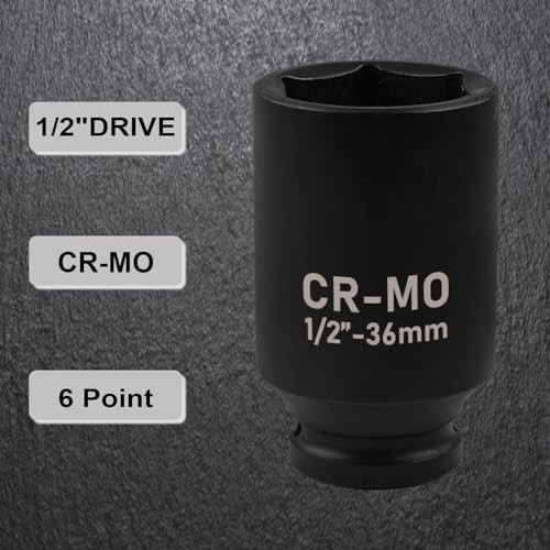 EGOFIX 1/2″ Drive Deep Impact Socket, 21mm CR-MO, 21mm,