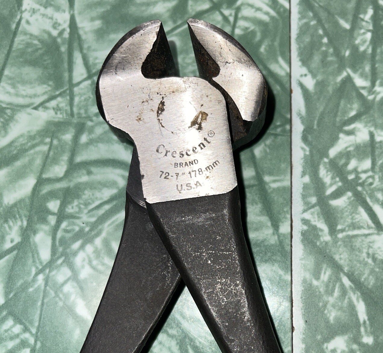 Vintage Crescent Nipper End Cutting Tool 7.25″ Long 72-7 178mm Made in USA