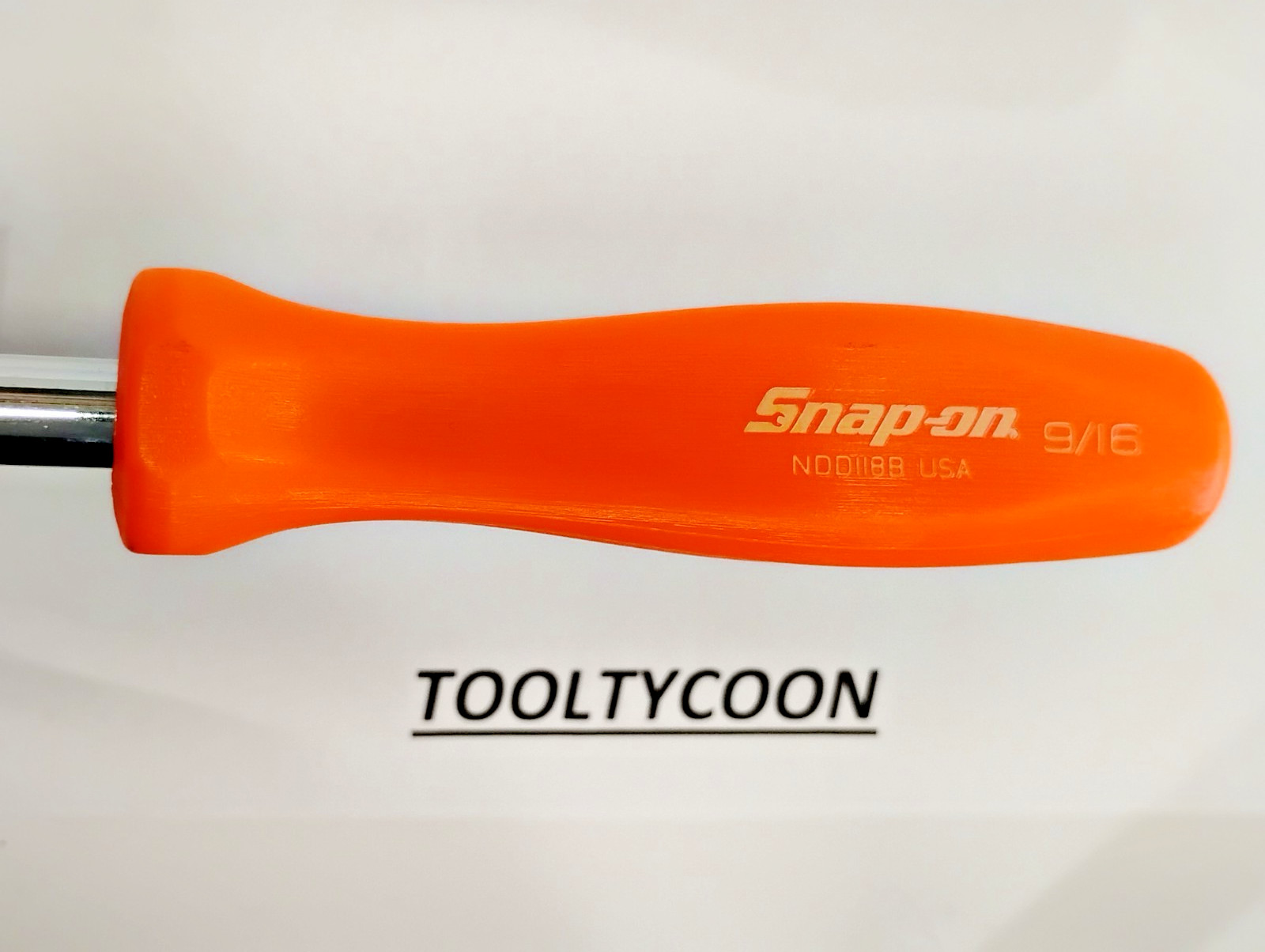 Snap-on Tools USA NEW 9/16″ SAE 6 Point ORANGE Hard Handle Nut Driver NDD118B