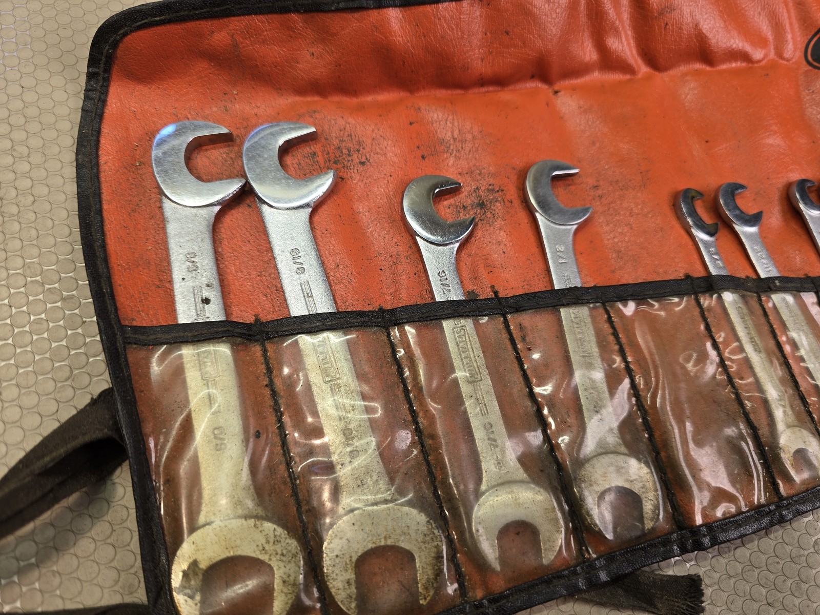WILLIAMS 13 Piece SAE Combination Wrench Set Small Ignition Pouch USA Missing 1