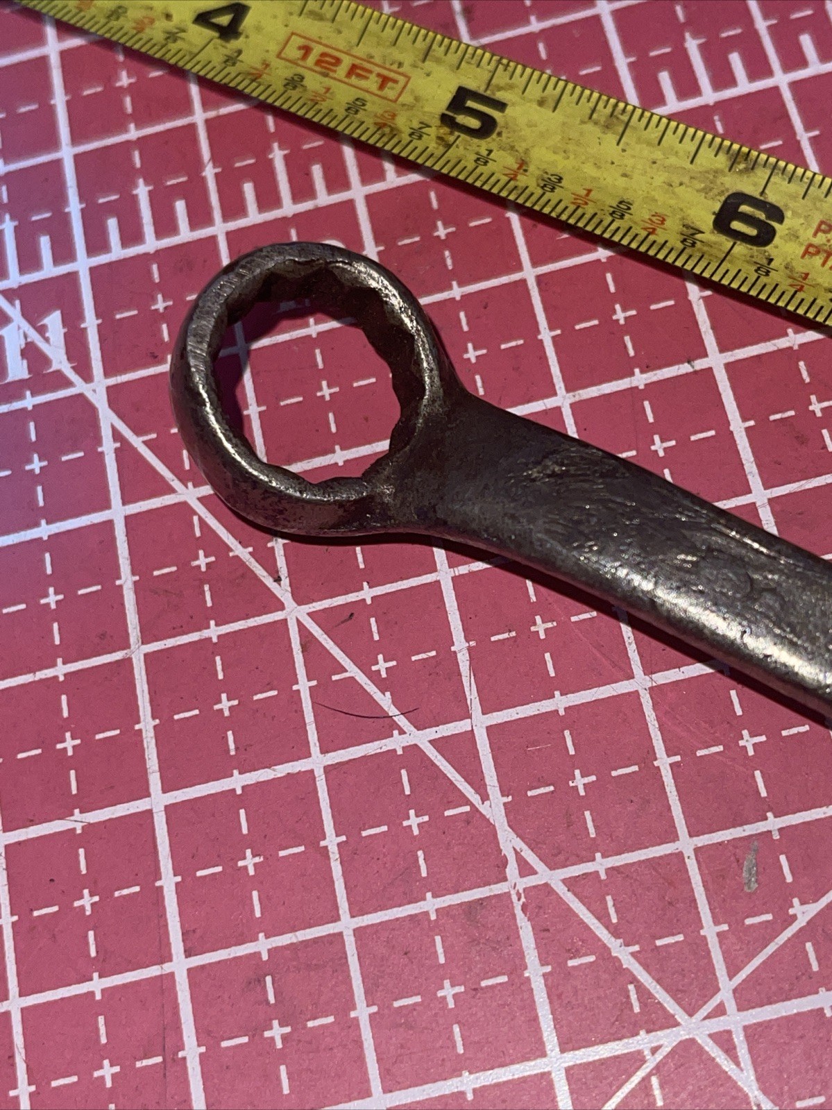 Vintage Vlchek USA WBA1618 1/2 X 9/16 In SAE 12 Point Offset Box End Wrench 1/2”