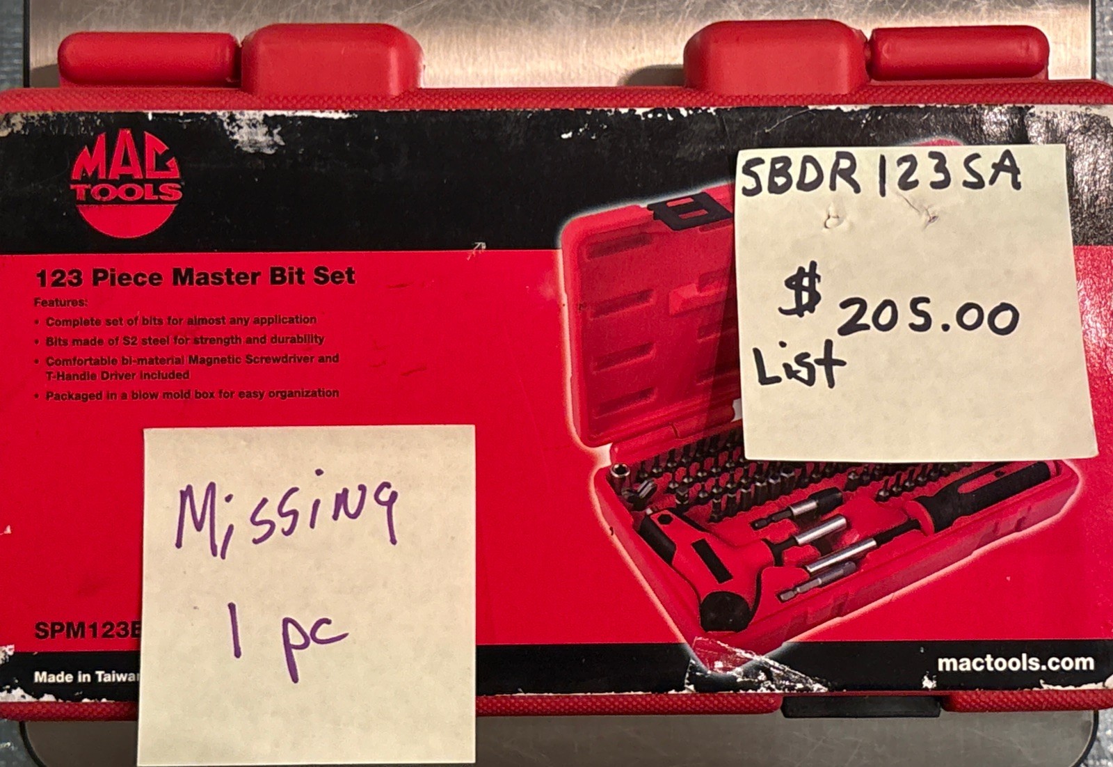 Mac Tools 123 Piece Master Bit Set