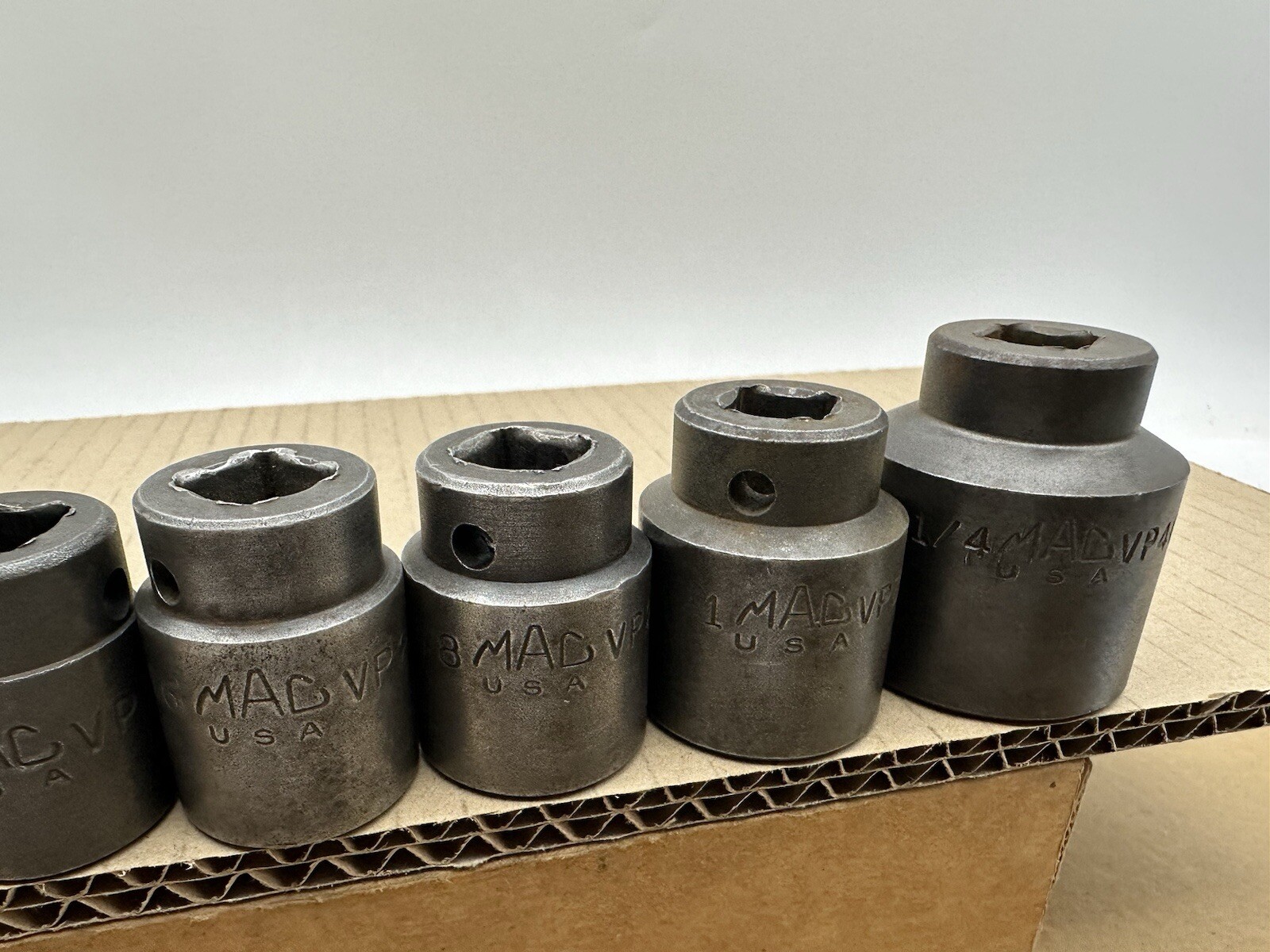 10 Pc MAC TOOLS VP 1/2″ DRIVE 6 PT SHALLOW IMPACT SOCKET Set 3/8″- 1-1/4″
