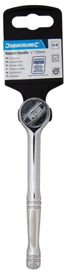 Silverline 245040 Ratchet Handle 1/4″ / 150 mm
