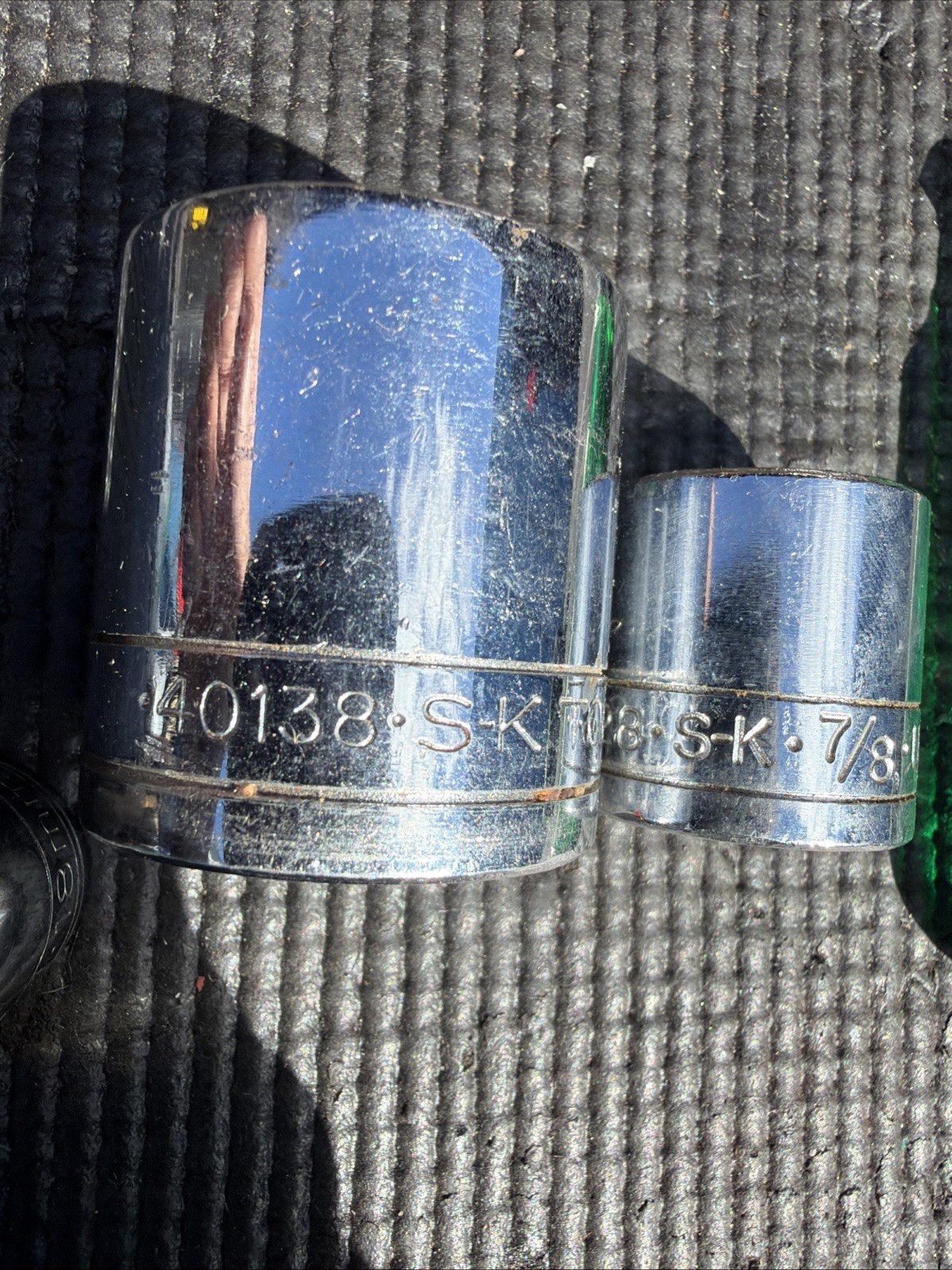 SK Tools USA 4PC Lot 1/4 Spinner 40954 18mm Socket 40318 45128 7/8” 40138 1-3/16