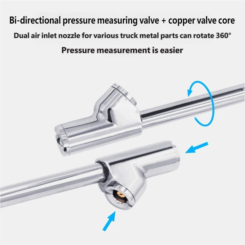 Dual Head Heavy Duty Digital Tire Pressure Gauge 230 PSI