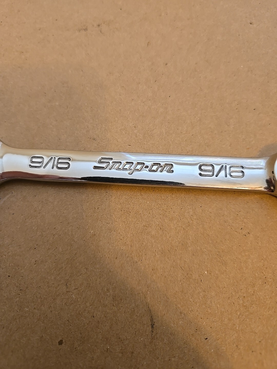 Snap On 9/16″ 12PT SAE Short Chrome Combination Wrench OEX180