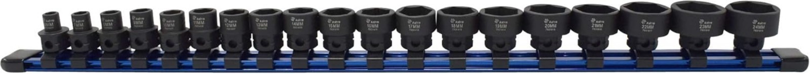 19pc 3/8″ Drive Nano Impact Socket Set – Low Profile 6-24mm for Tight Spaces
