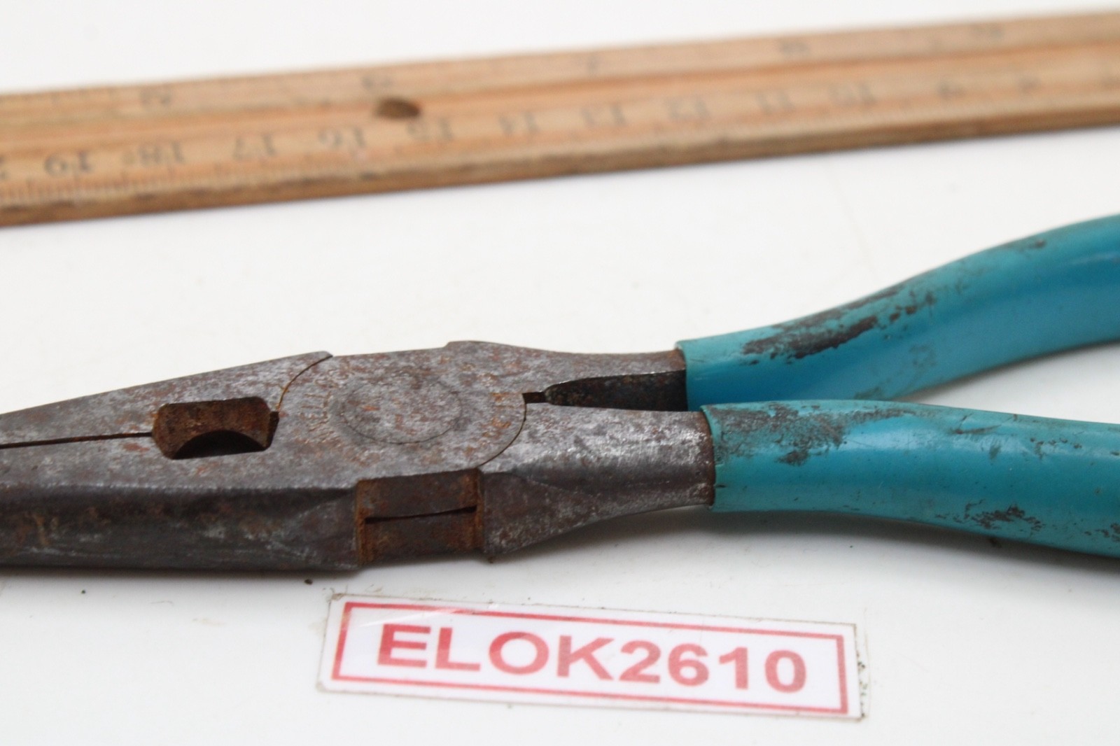 Channellock 317 8″ Straight Nose Blue Rubber Handle Pliers USA