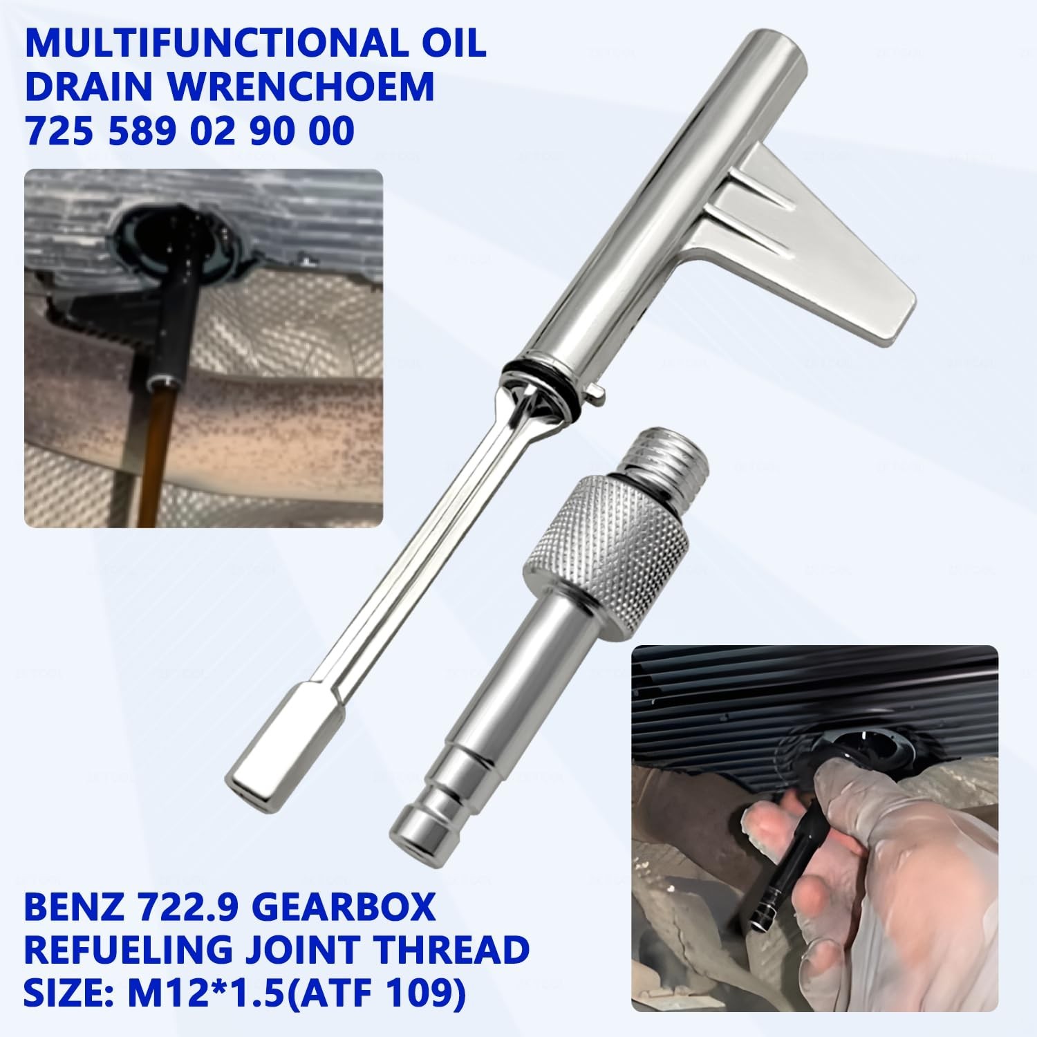 6x Metal Transmission Oil Filling Tool for Benz 725.0 9 Speed Oil Level Inspect