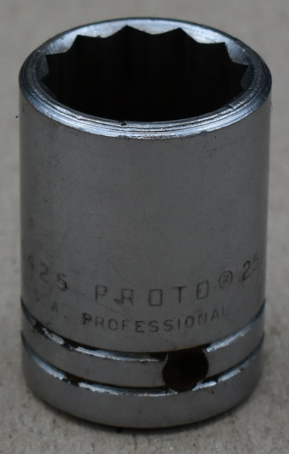 PROTO PROFESSIONAL 5425, 25/32″ SAE, 1/2″ DRIVE, 12-POINT, CHROME SOCKET