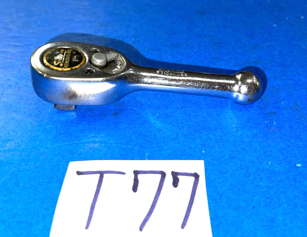 SNAP-ON TOOLS 3/8 DRIVE STUBBY HANDLE RATCHET F710BK INCLUDES SHIPPING IN THE US
