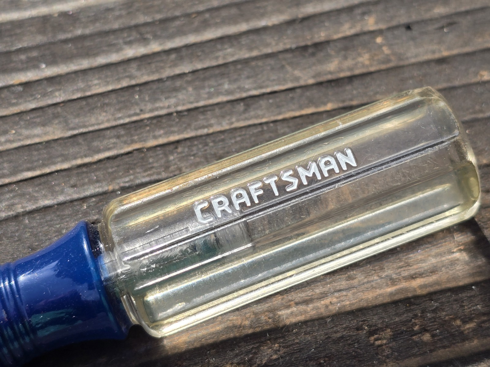 Craftsman P1 Phillips Screwdriver Blue Clear Handle No. 1 41294 J WF USA