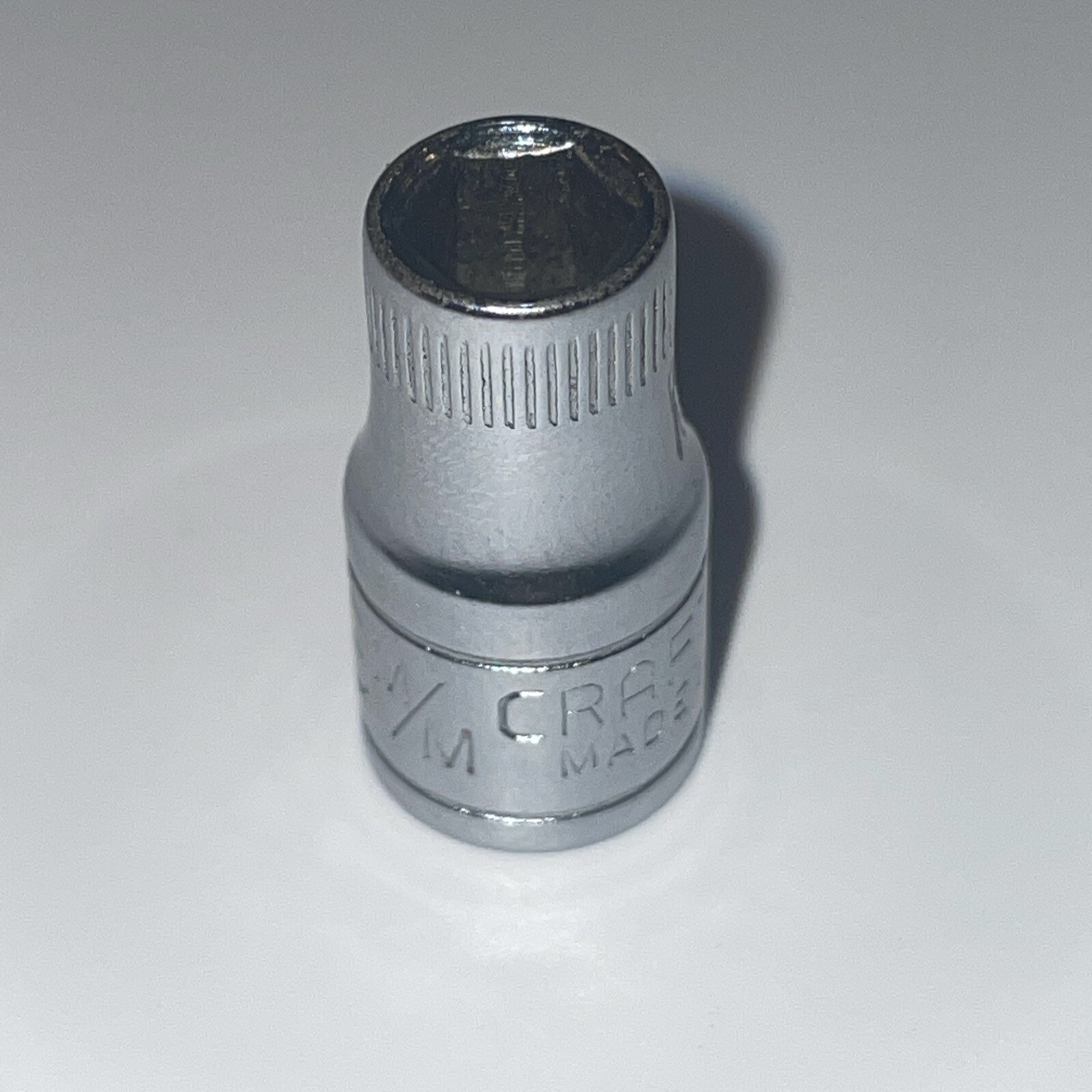 Vintage Craftsman USA 6mm 6 Point 1/4″ Drive Shallow Socket 43502, -V- Series