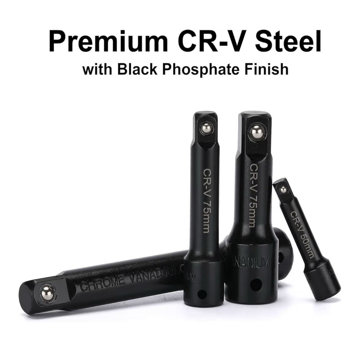 Casoman 1/4″,3/8″,1/2″ Drive Extension Bar Set, CR-V 9 PCS Socket Extension Bars
