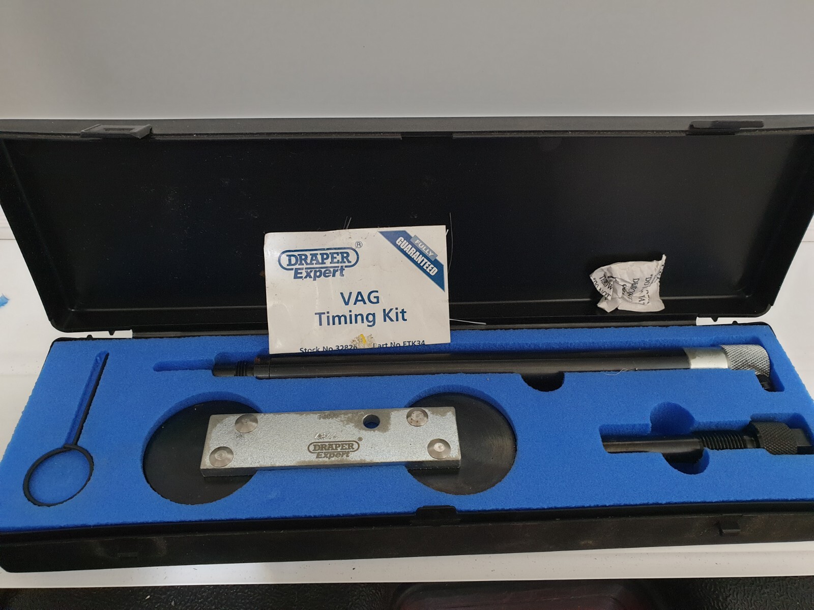 0565. Draper 32826 Vag Timing Kit 1.8T & 2.0 TSFI Camshaft Locking Tool
