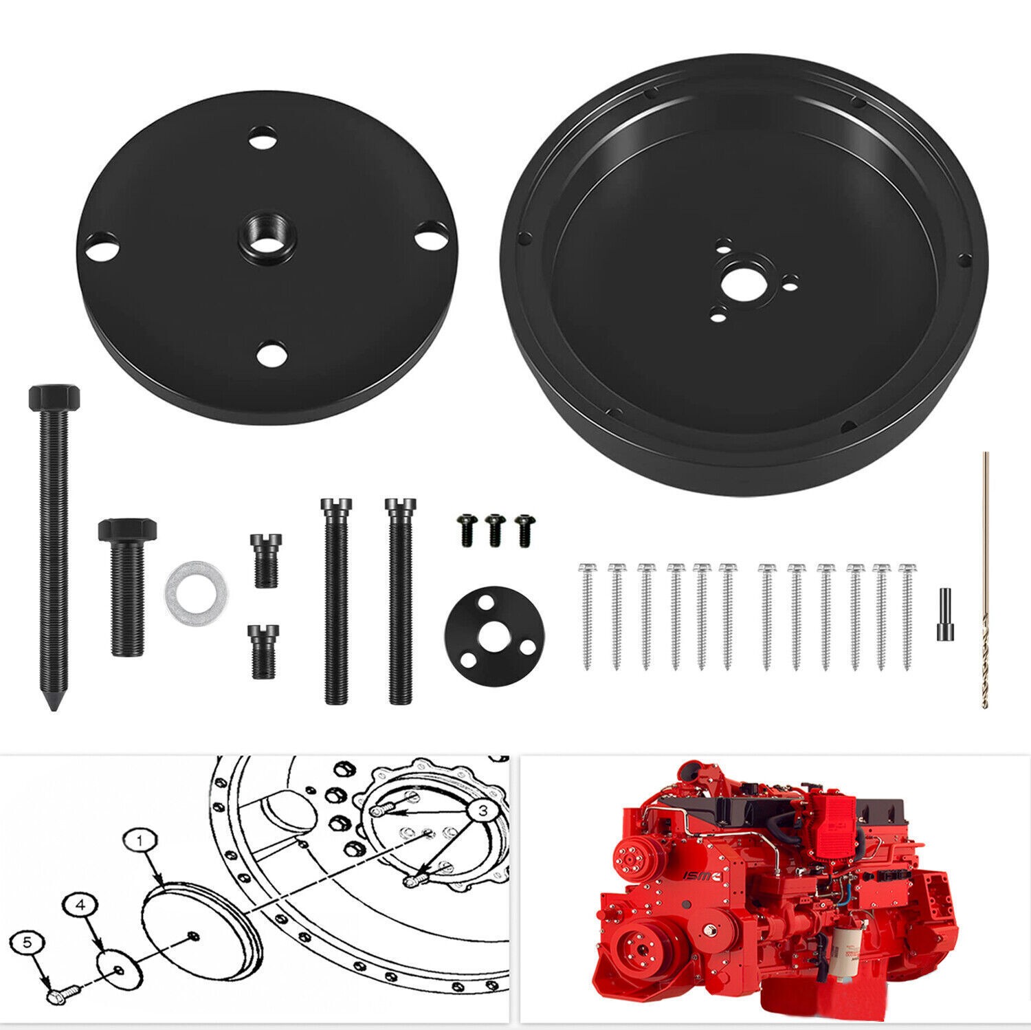 3164302 Crankshaft Rear Oil Seal Remover Installer Tool for Cummins ISM L10 G M1