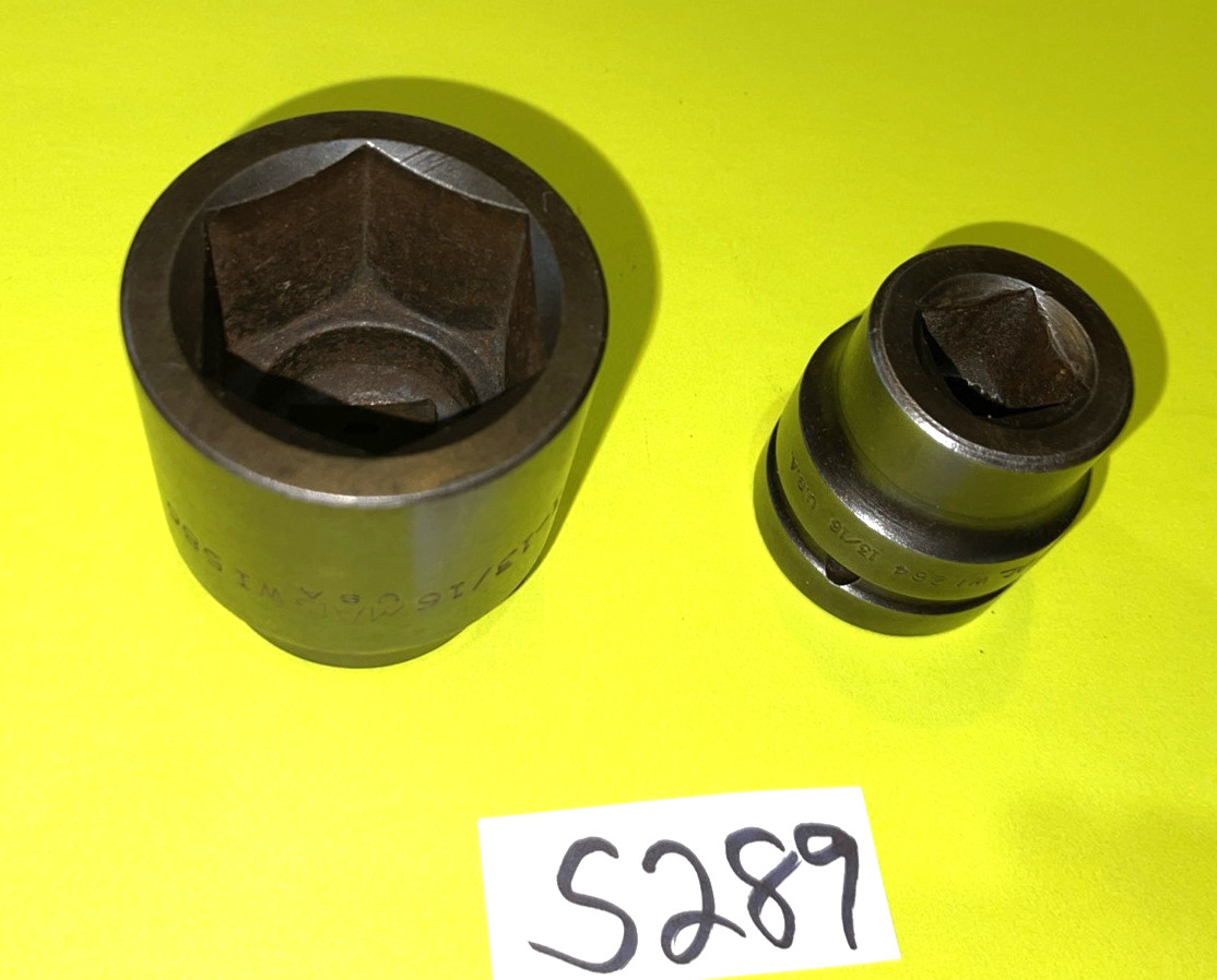 MAC TOOLS 2 PIECE 1 INCH DRIVE BUDD WHEEL IMPACT SOCKETS 13/16, 1-13/16