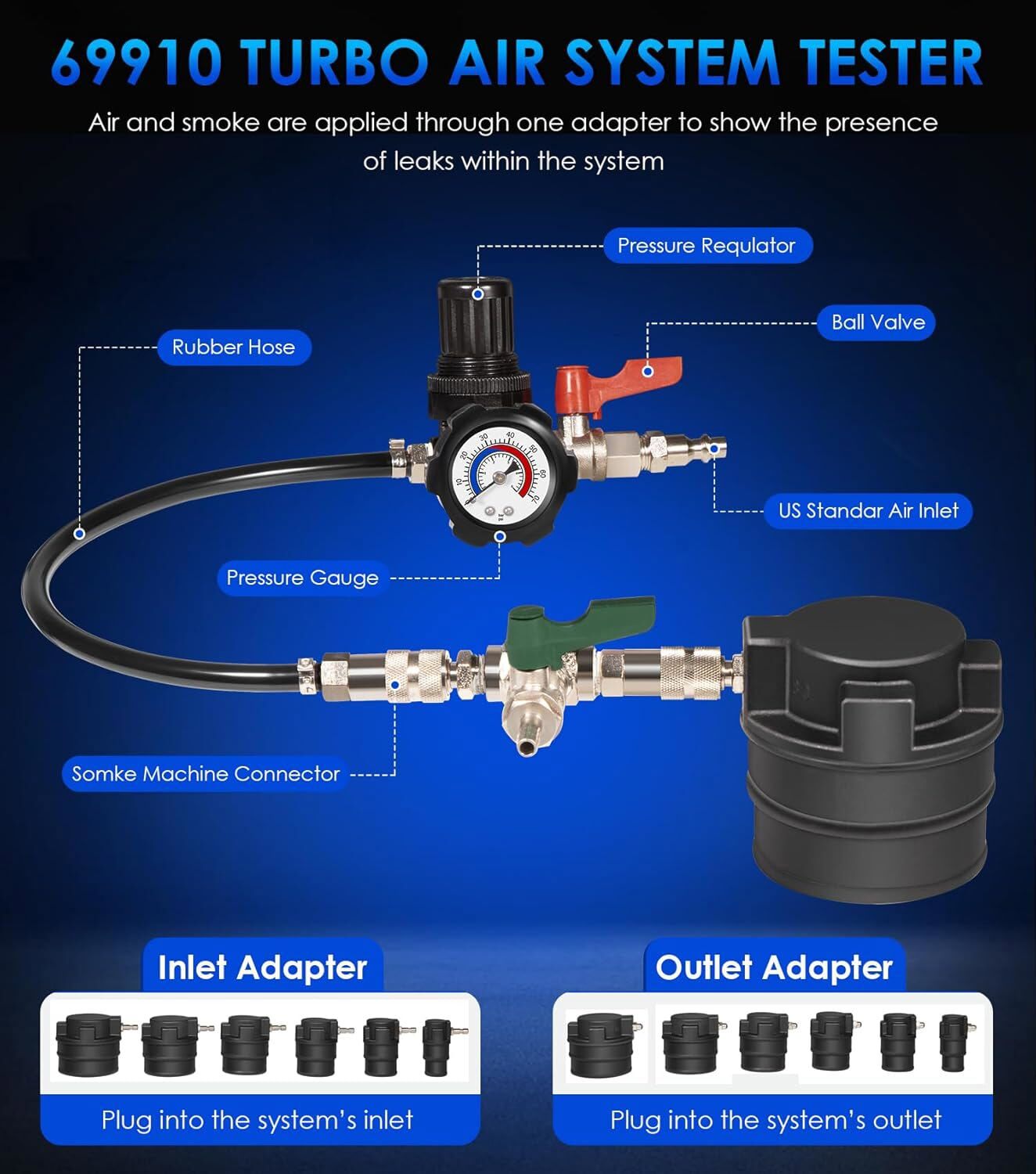 Turbo Air System Test Kit 69910 for Most Turbo Systems On Cars and Light Trucks