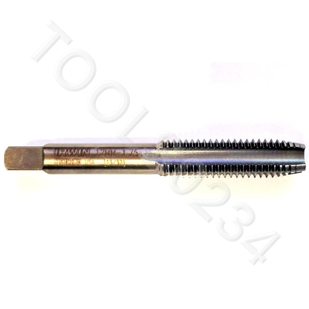 M12 X 1.75 Plug Hand Tap Irwin 1744 ZR 12MM Carbon Steel 4Flute RH USA