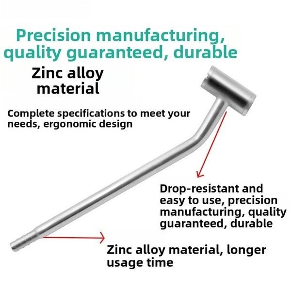 Tire Inflator Nozzle Dual Head Zinc Alloy Heavy Duty for Motorcycles Bikes Car