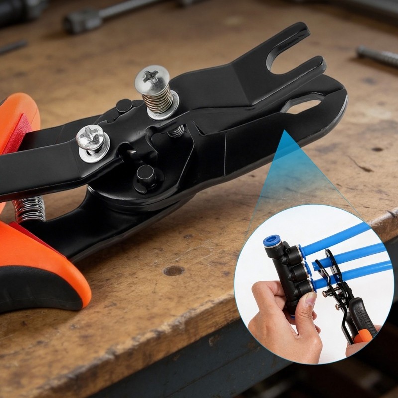 2Pcs Air Tube Clamp Wrenches Repair for Vehicle Maintenance Slip Resistant Mouth